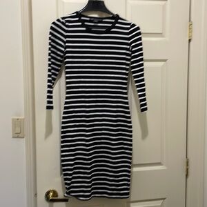 Armani Exchange black/white striped dress (sz xs)